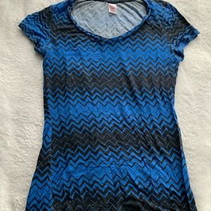 Black and Blue Zig Zag shirt